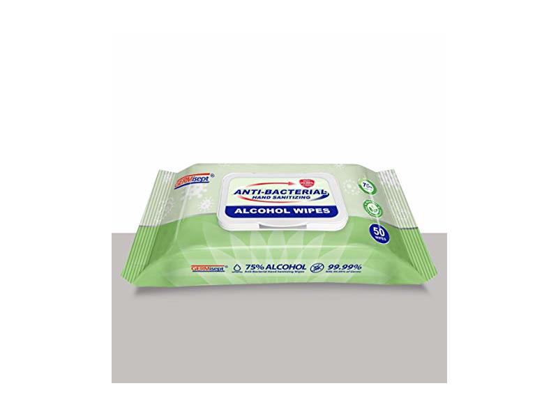 Germisept Advanced 75% Alcohol Antiseptic Hand Sanitizer Wipes (50 Count)
