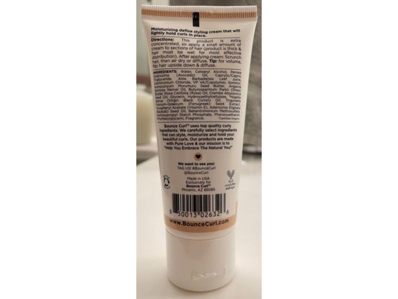 Bounce Curl Clump & Define Cream, Avocado & Rose Oil, 2 fl oz/60 ml