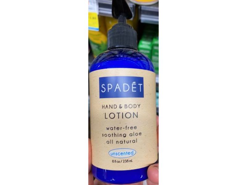Spadet Hand & Body Lotion, Unscented, 8 fl oz/238 mL