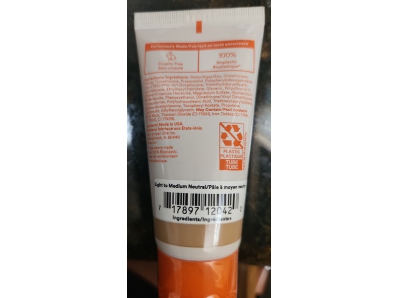 Ulta Beauty Complexion Crush Medium Coverage Foundation, Light To Medium Neutral, 1 fl oz/29 mL