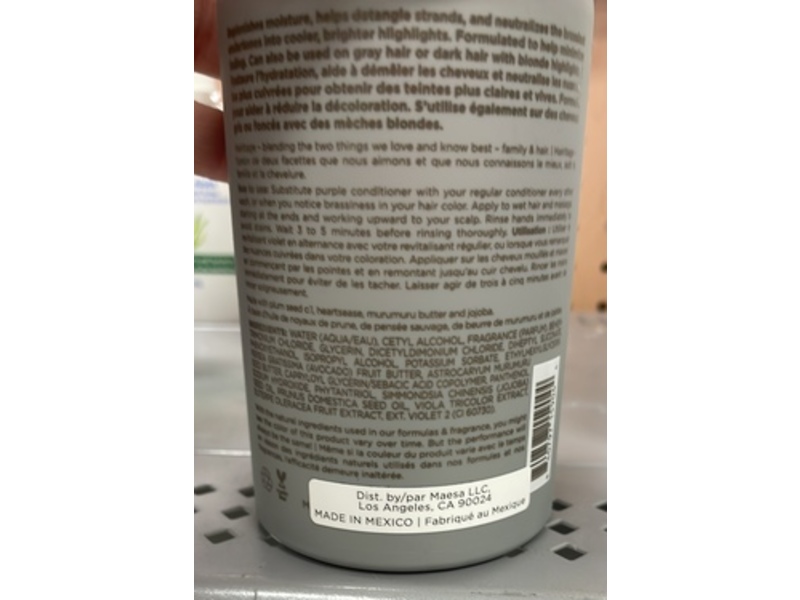 Hairitage By Mindy McKnight Pass On The Brass Purple Conditioner, 13 oz/384 mL
