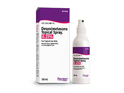 Desoximetasone Topical Spray, 0.25%, 100 mL Perrigo (RX)