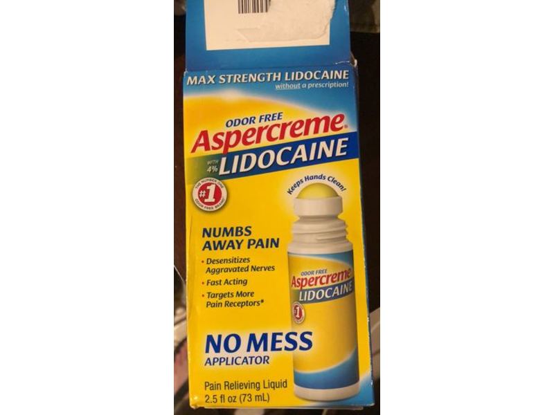 Aspercreme Lidocaine Pain Relieving Liquid, 2.5 fl oz/73 mL, Pack Of 2