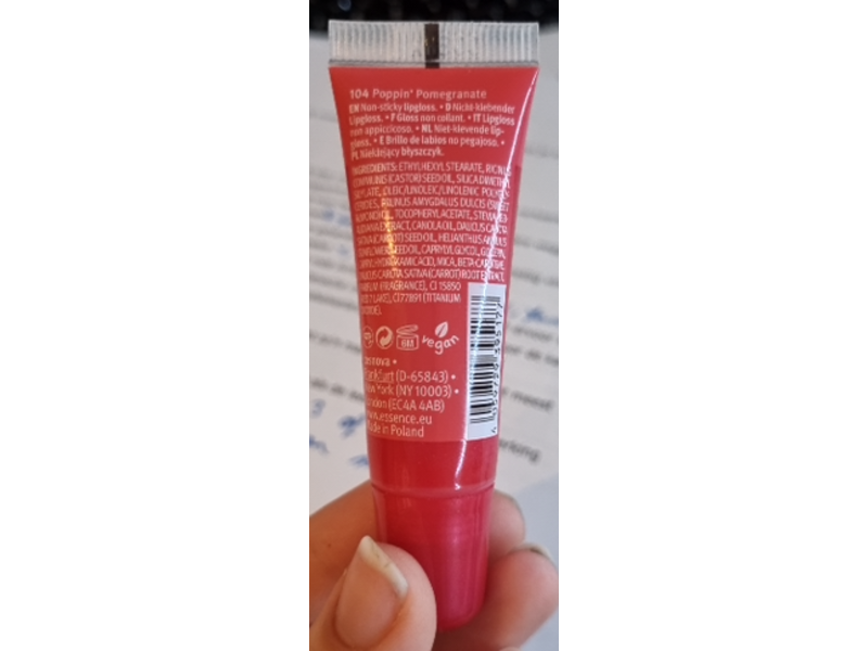 Essence Juicy Bomb Shiny Lipgloss, 104 Poppin Pomegranate, 0.34 oz/10 mL
