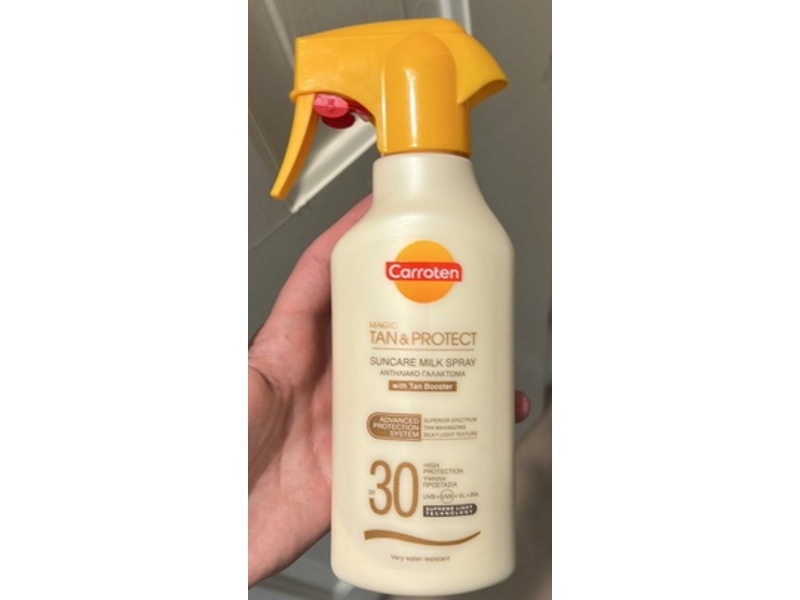 Carroten Suncare Milk Spray, Magic Tan And Protect, SPF 30, 270 mL