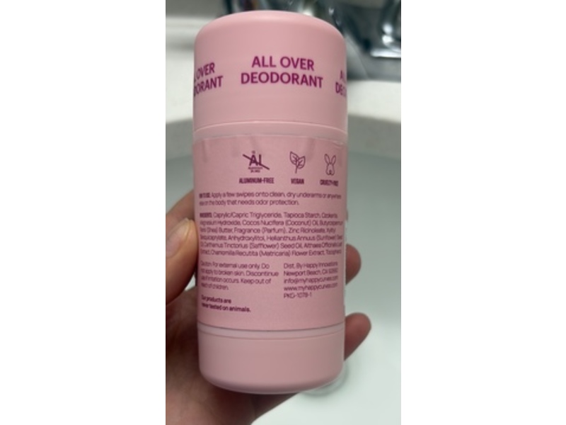 Happy Curves All Over Deodorant, Tropical Oasis, 2.65 oz/75 g