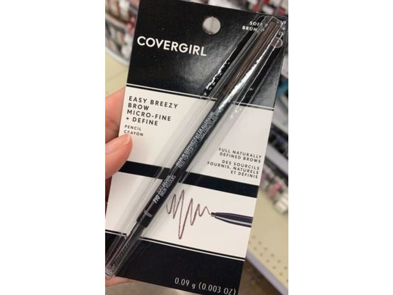 CoverGirl Easy Breezy Brow Micro-Fine Fill + Define Pencil, 710 Soft Brown, 0.003 oz/0.09 g
