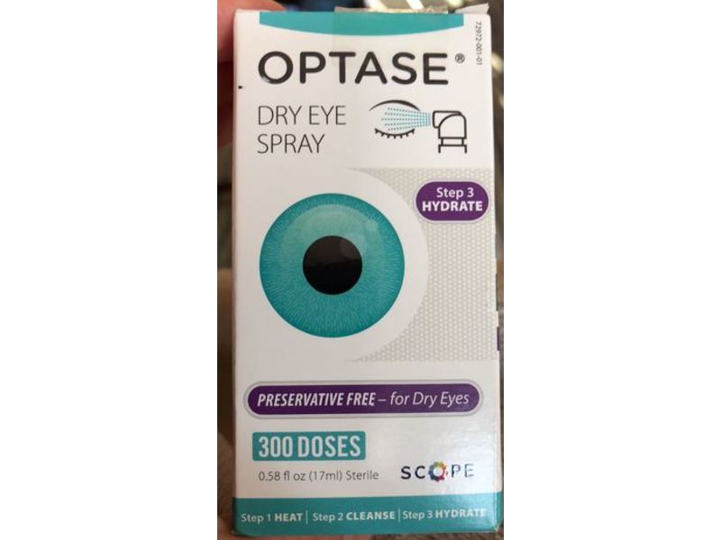 Optase Dry Eye Spray, 0.58 fl oz/17 mL, 300 Doses