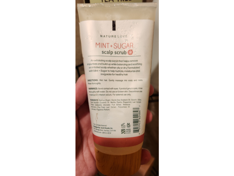 Nature Love Scalp Scrub, Mint + Sugar, 8 oz/226 g