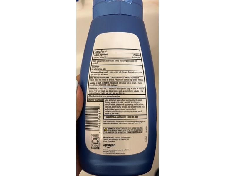 Amazon Basics Maximum Strength Dandruff Shampoo, Selenium Sulfide 1%, 11 fl oz/325 mL