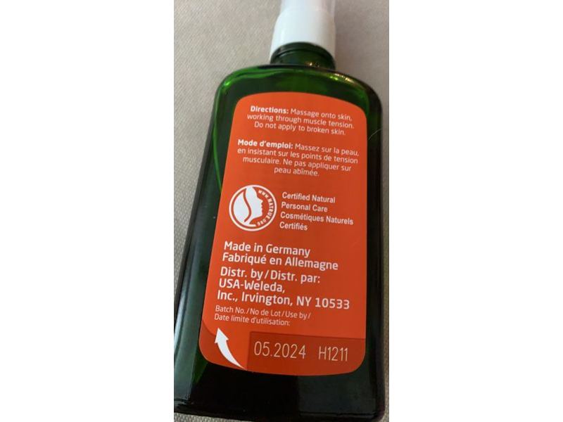 Weleda Arnica Muscle Massage Oil, Arnica Extracts, 3.4 fl oz/100 mL