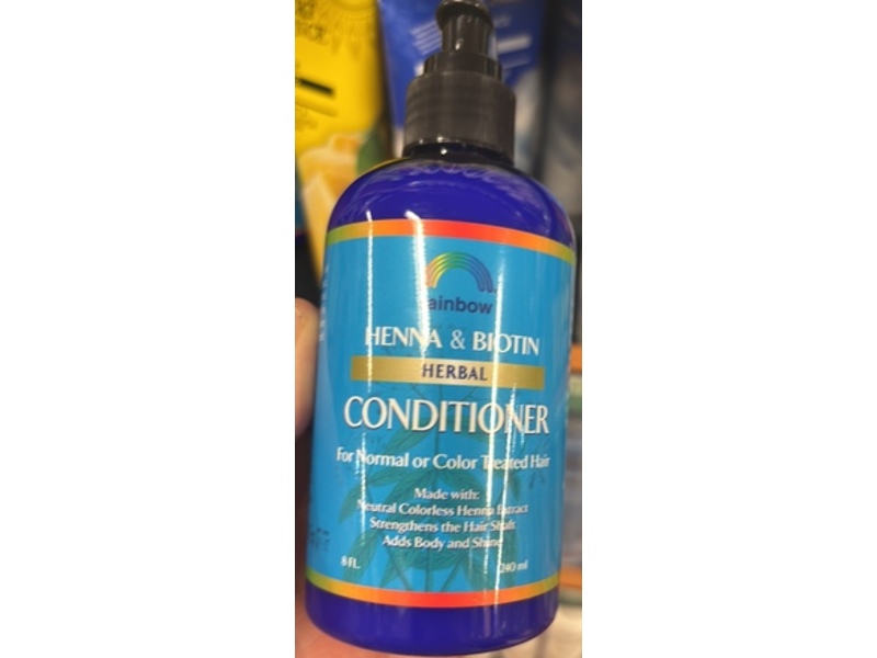 Rainbow Herbal Conditioner, Henna & Biotin, 8 fl oz/240 mL, Pack Of 2