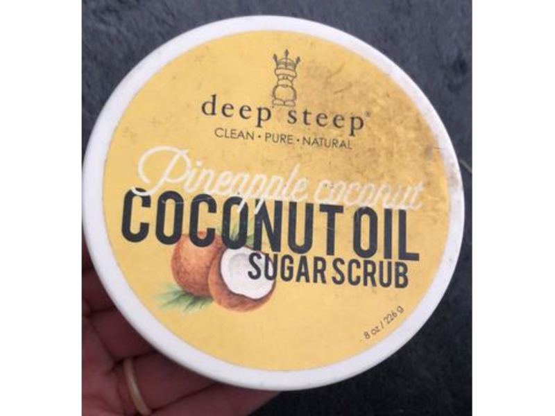 Deep Steep Pineapple Coconut Oil Sugar Scrub, 8 oz/226 g