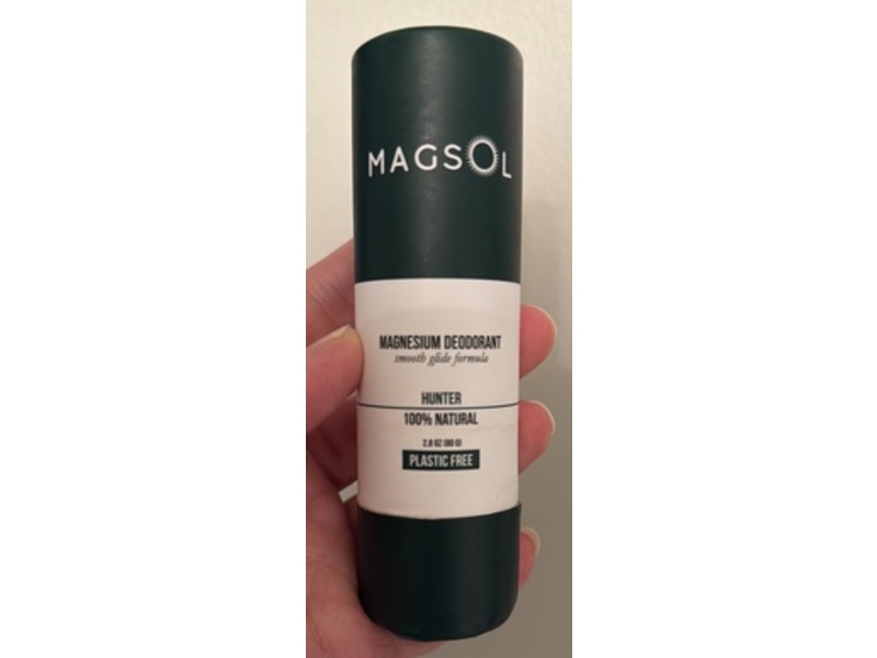 Magsol Magnesium Deodorant, Hunter, 2.8 oz/80 g