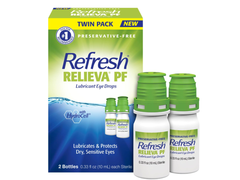 Refresh Relieva Pf Lubricating Eye Drop, 0.33 fl oz/10 mL, Pack Of 2
