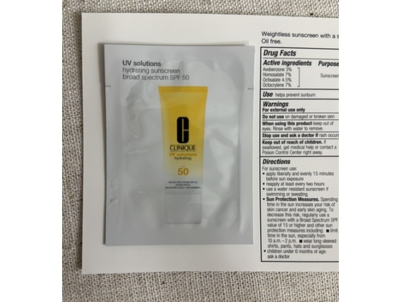 Clinique Uv Solutions Hydrating Sunscreen, SPF 50