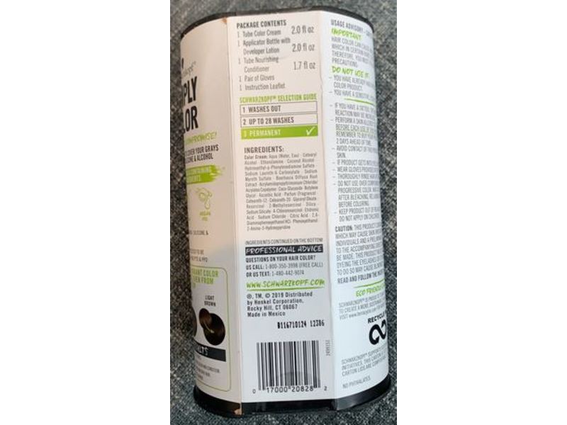 Schwarzkopf Simply Color Permanent Hair Color, 6.0 Cool Brown, 1 Application