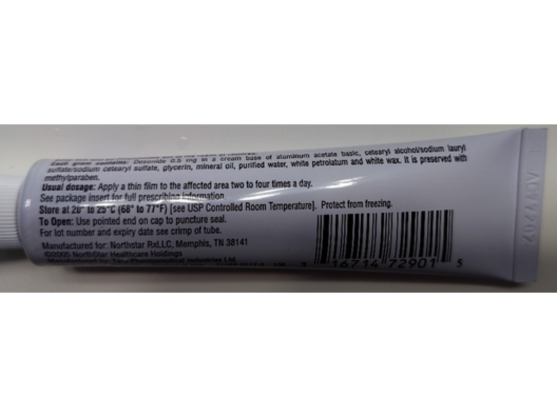 Desonide Cream, 0.05%, 15 g Northstar (RX)