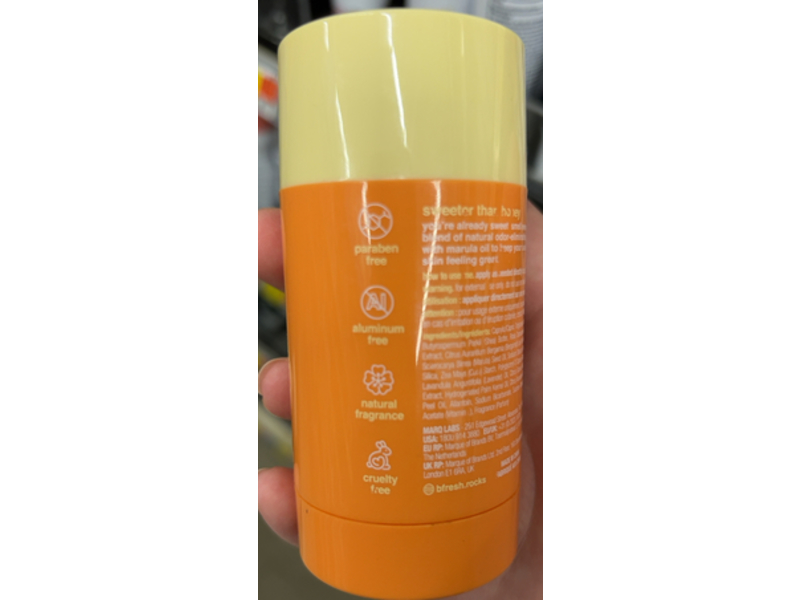 B Fresh Sweeter Than... Deodorant, Honey Almond, 2.64 oz/75 g