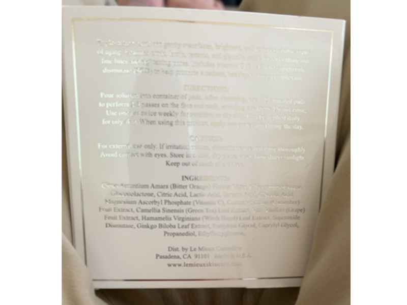 Le Mieux Vita-C Clear Skin Pad, 2 fl oz/60 mL, 30 Count