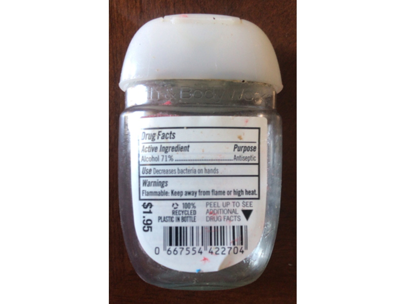 Bath & Body Works Anti - Bacterial Hand Gel, White Almond & Lavender, 1 fl oz/29 mL