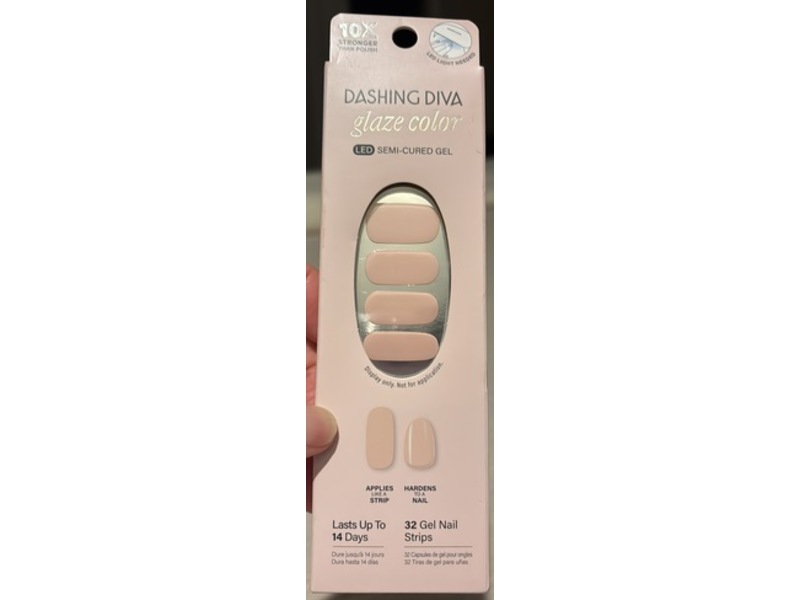 Dashing Diva Glaze Color Semi-Cured Gel Nail Polish Strips, Aristocrat, 32 Count
