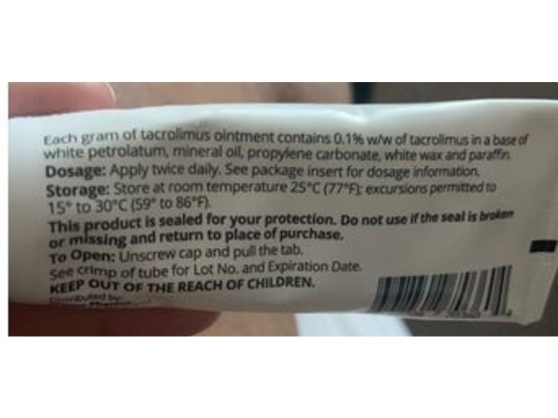 Tacrolimus Ointment 0.1% 60g, Glenmark (RX),