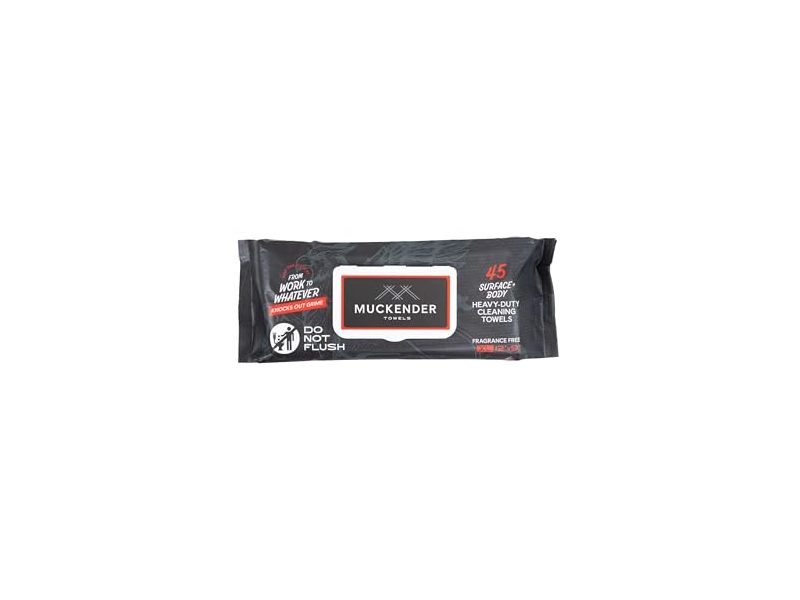 Muckender Towels Heavy Duty Cleaning Wipes, Unscented, 45 Count