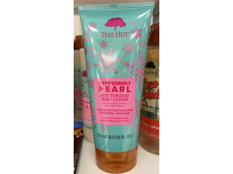 Tree Hut Peppermint Pearl Moisturizing Body Lotion, Ceramides + Squalene, 8.5 fl oz/251 mL