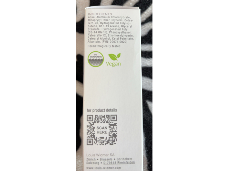 Louis Widmer Deo Spray Antiperspirant, 75 mL