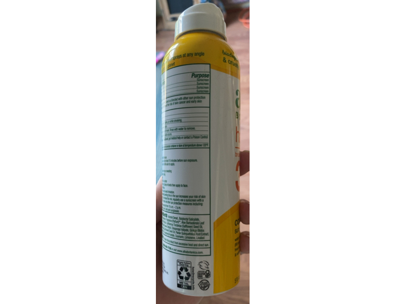 Alba Botanica Coconut Sunscreen Spray, Hawaiian, SPF 30, 5 fl oz/148 mL