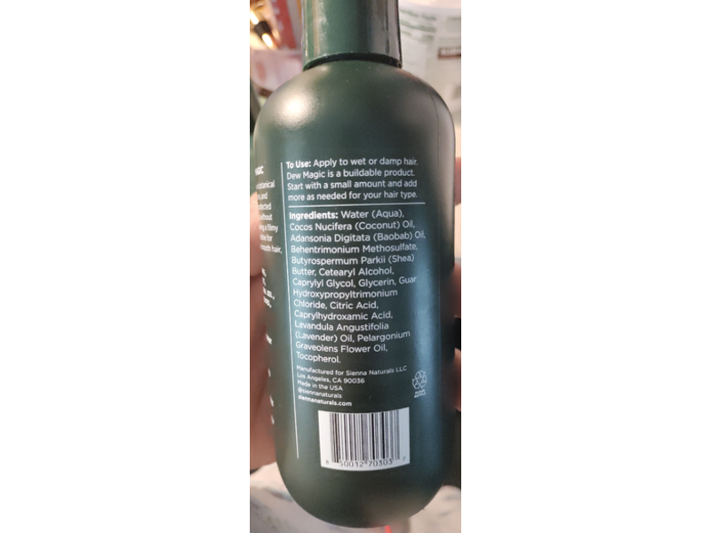 Sienna Naturals Dew Magic Hydrating Leave-In Conditioner, 10 fl oz/296 mL