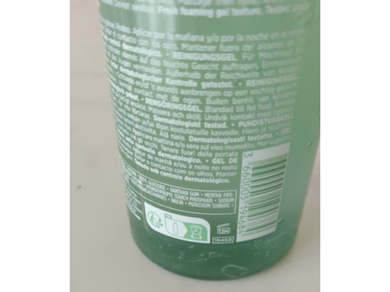 Yves Rocher Purifying Cleansing Gel, Organic Peppermint Methcone Complex, 13.1 fl oz/390 mL