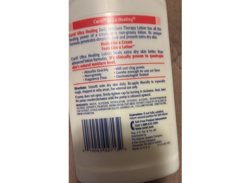 Curel Ultra Healing Daily Moisture Therapy Lotion, 13 fl oz/384 mL