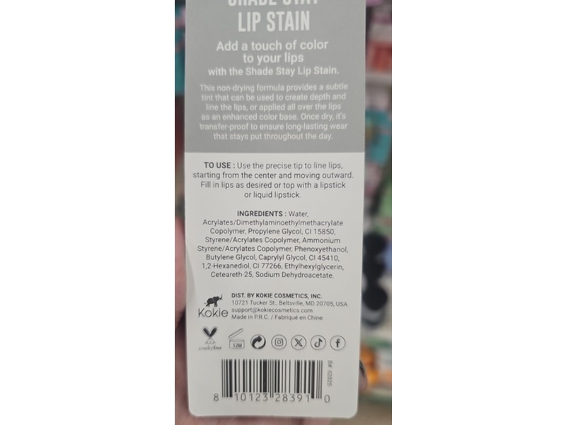 Kokie Shade Stay Lip Stain, Wildflower