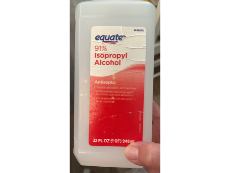 Equate Antiseptic, Isopropyl Alcohol, 32 fl oz/946 mL, Pack Of 2