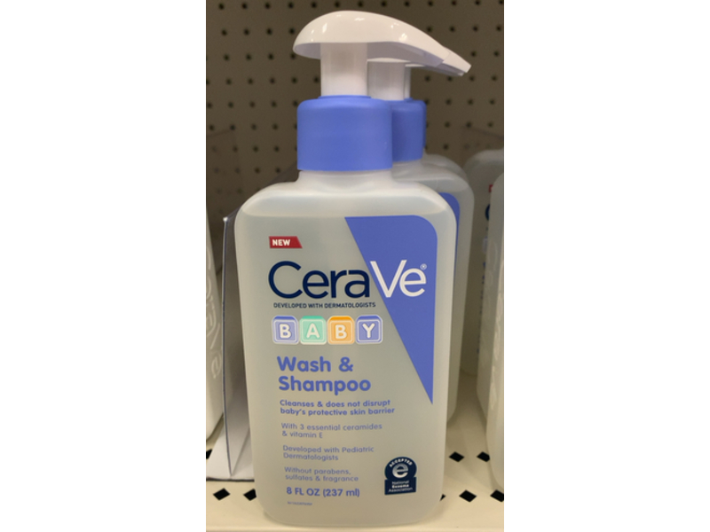 Cera Ve Baby Wash & Shampoo, 3 Essential Ceramides & Vitamin E, 8 fl oz/237 mL