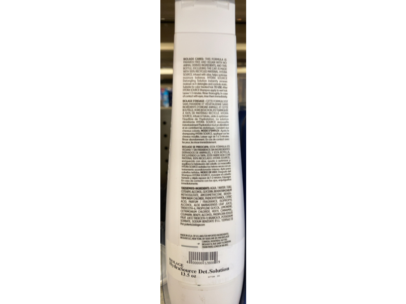 Biolage Detangling Solution Conditioner, Aloe, 13.5 fl oz/400 mL