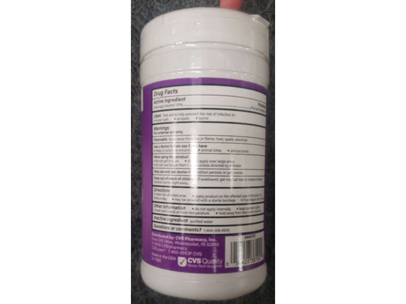Cvs Health Isopropyl Rubbing Alcohol Wipes, First Aid Antiseptic, 40 Count