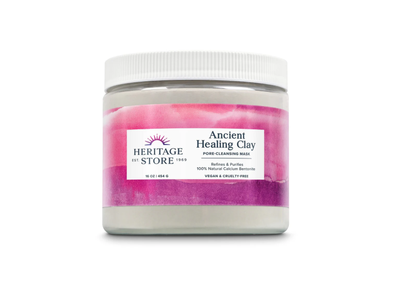Heritage Store Ancient Healing Clay Pore-Cleansing Mask, 16 oz/454 g