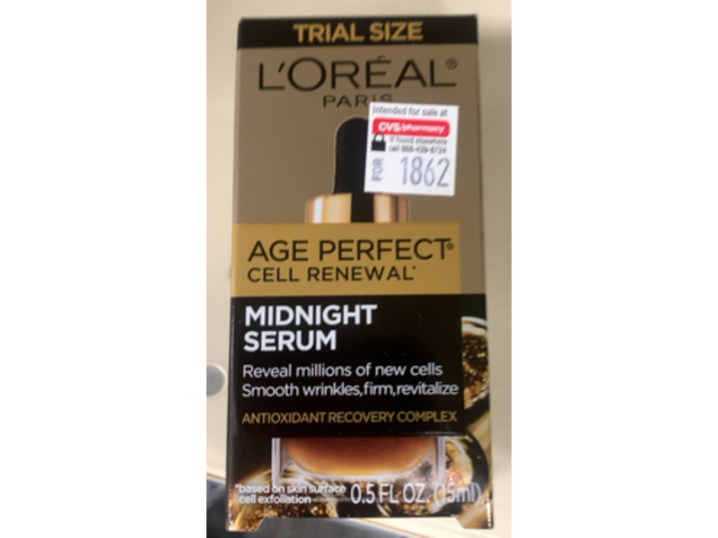 L'Oreal Paris Age Perfect Cell Renewal Midnight Serum, 0.5 fl oz/15 mL