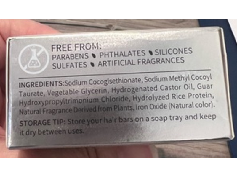 Aliver Solid Shampoo Bar, Rice Water Protein, 3.2 oz/91 g