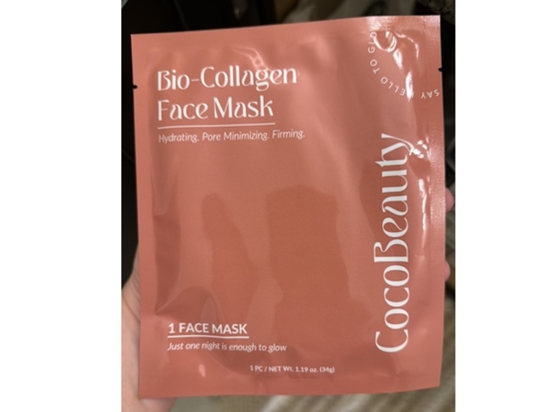 Coco Beauty Bio-Collagen Face Mask, 1.19 oz/34 g, 4 Pack