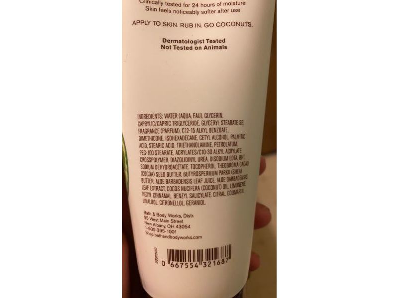Bath & Body Works Coconut Lime 24H Moisture Ultra Shea Body Cream, 8 oz/226 g