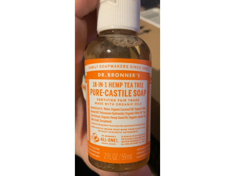 Dr. Bronners 18 - In - 1 Pure - Castile Soap, Hemp Tea Tree, 2 fl oz/59 mL