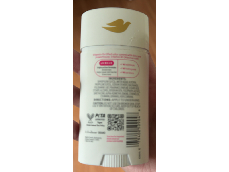 Dove Vitamin Care+ Deodorant, Raspberry & Rose, 2.6 oz/74 g