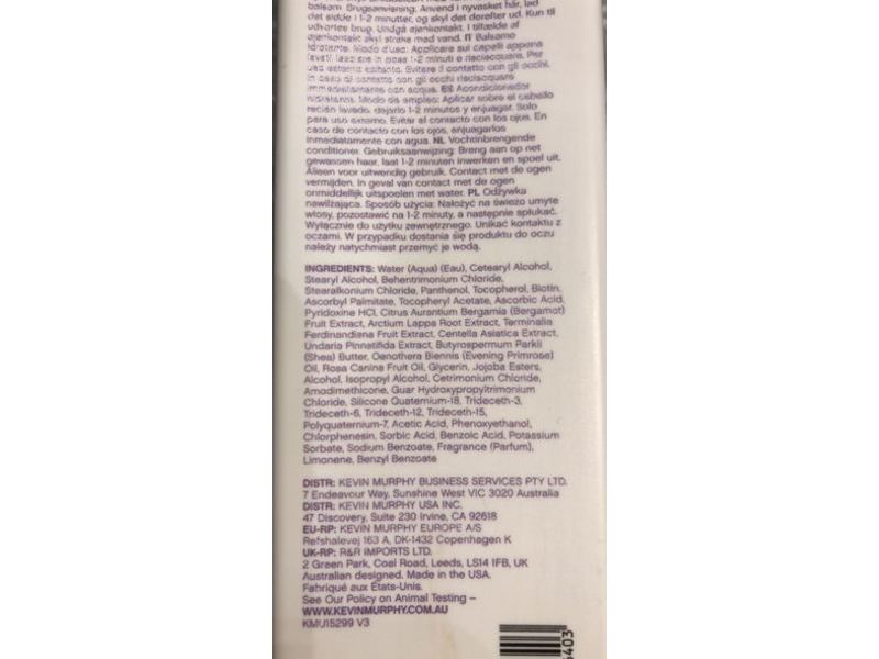 Kevin.Murphy Hydrate Me Rinse Conditioner, 33.8 fl oz/1 L