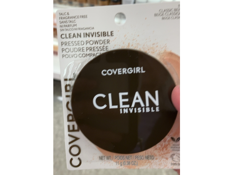 Covergirl Clean Invisible Pressed Powder,130 Classic Beige, 0.38 oz/11 g