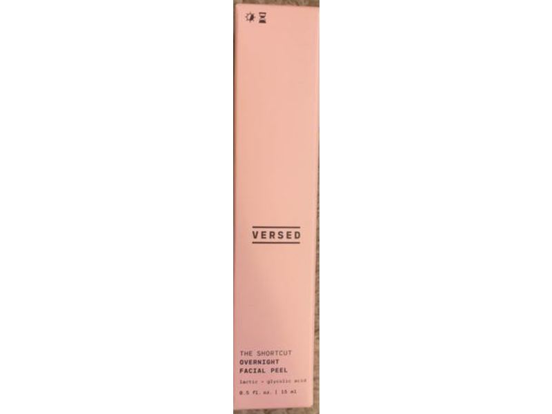 Versed The Shortcut Overnight Facial Peel, Glycolic Acid, 0.5 fl oz/15 mL