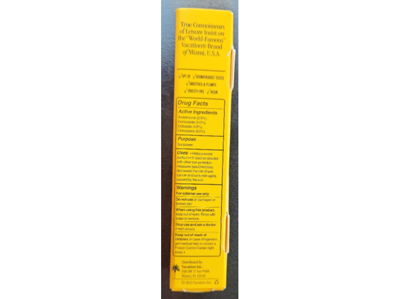 Vacation Chardonnay Sunscreen Lip Oil, SPF 30, 0.2 fl oz/5.9 mL